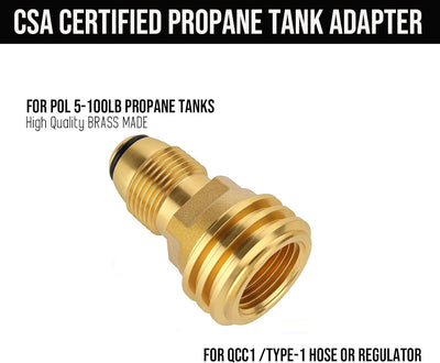 Adaptador tanque propano POL a QCC1 tipo 1