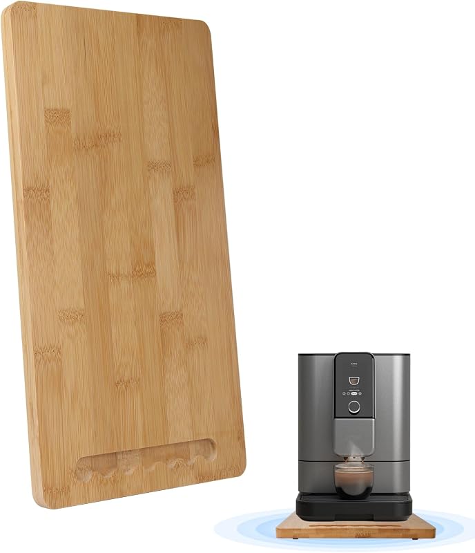 Bandeja deslizante bambú para cafetera y electrodomésticos