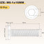 Tornillos M6-1x16 acero para muebles 10 pzas amarillo