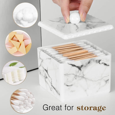 Caja dispensadora hisopos algodón con tapa