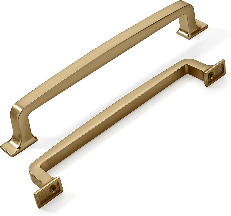 10 Manijas Gabinete 6-1/4" Bronce Champán y Latón Cálido