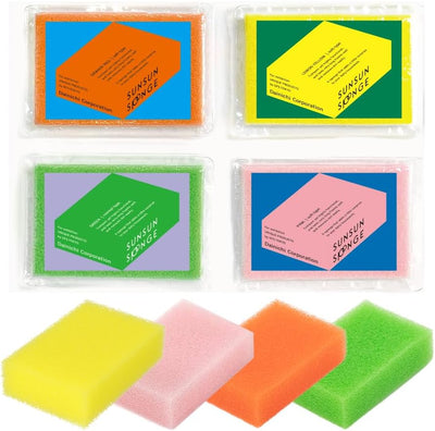 Esponjas cocina Sunsun para lavavajillas color pastel 4 pzas