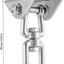4 Perchas Acero Inox 1000lb Rotación 360° para Columpio