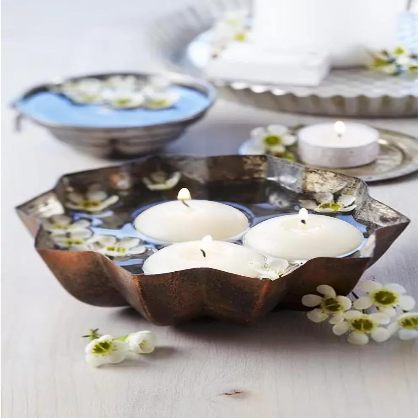 36 Velas Flotantes Blancas 3pulg Bodas Eventos