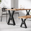 Patas metal para mesa centro 36pulg negras set 2