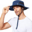 Sombrero pesca ala ancha UV SPF para hombre grande
