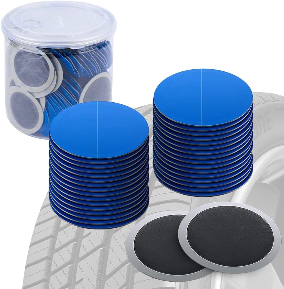 80 Pzas Parche Neumático 58mm Kit Reparación Rápida