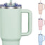 Vaso acero inox 40oz con asa tapa popote aislado
