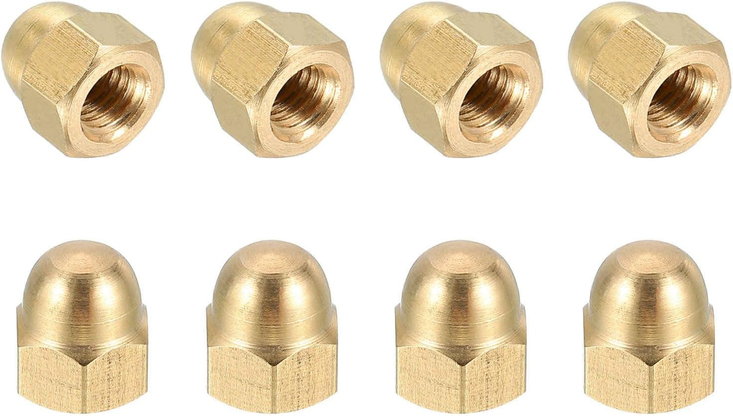Tuercas hex m5 x 0.031pulg cabeza cúpula latón decorativas