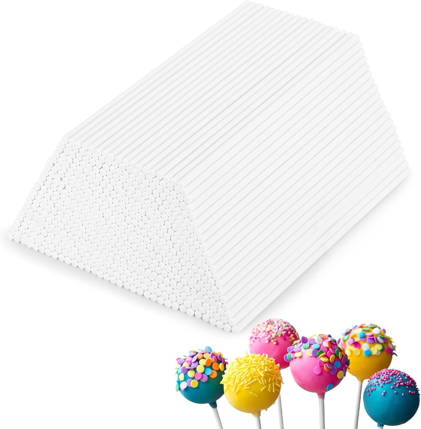 400 Palitos Papel 6pulg para Pasteles Chocolate Galletas