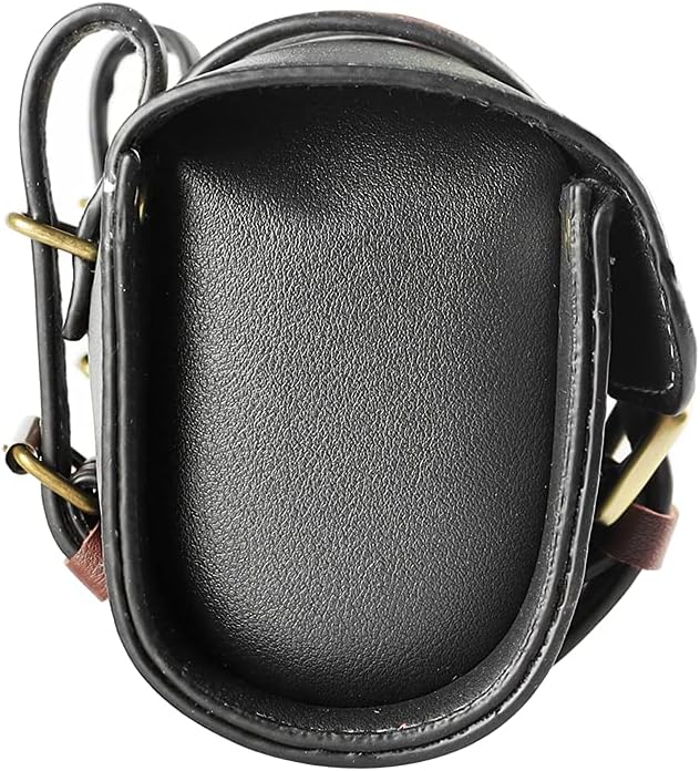 Bolsa lateral motocicleta cuero negro impermeable universal