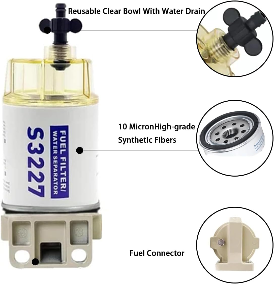 Separador agua filtro combustible Mercury S3227