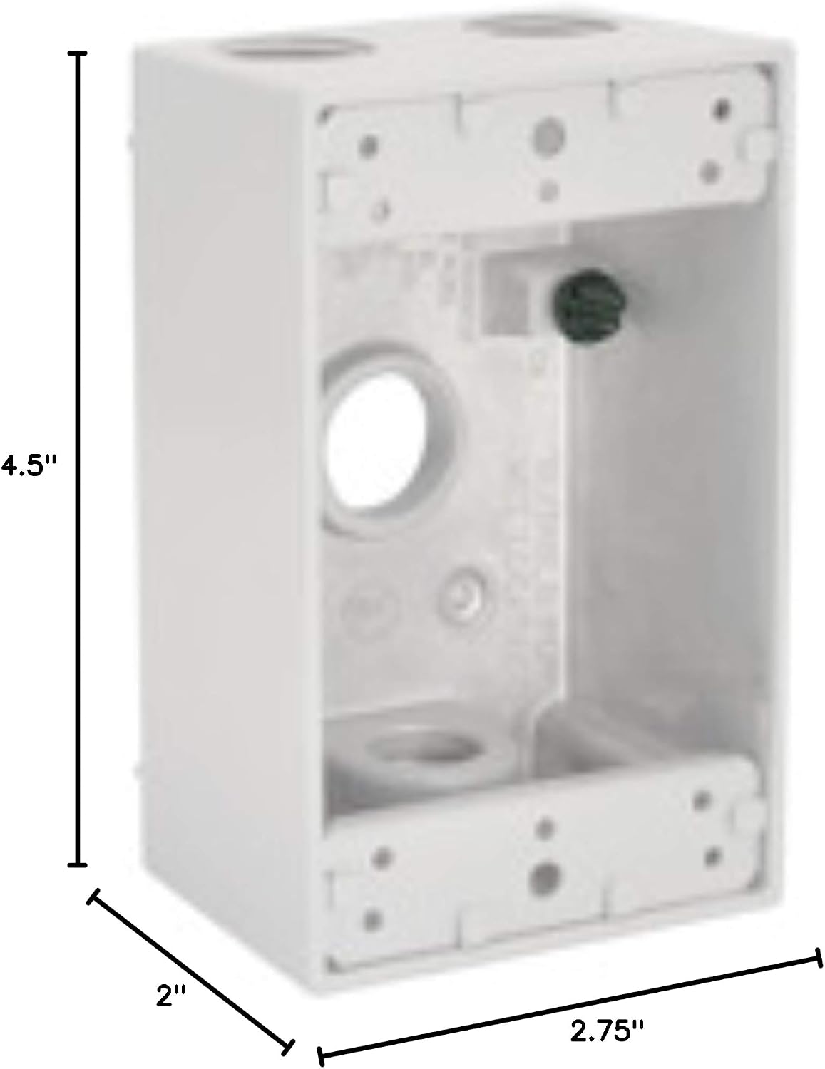 Caja resistente intemperie tomas 4.5pulg color blanco