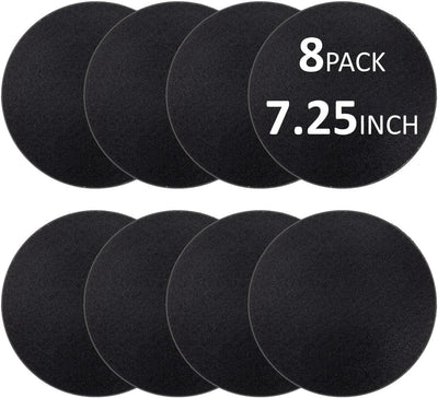 8 Filtros Carbón Activo 7.25pulg Redondos Control Olores