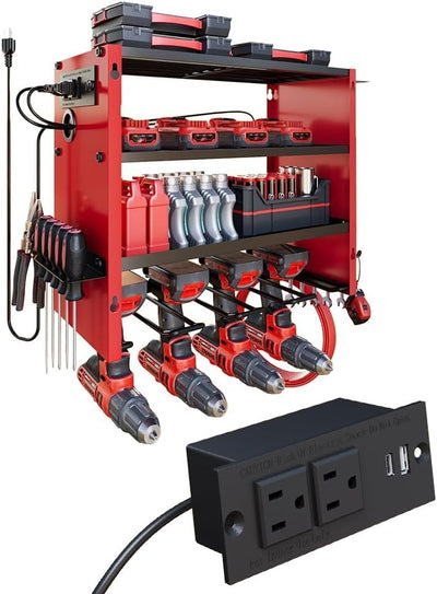 Organiz. herramientas eléctricas 4 niveles acero 400lb