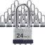 Candados acero laminado con llave grillete largo pack 24