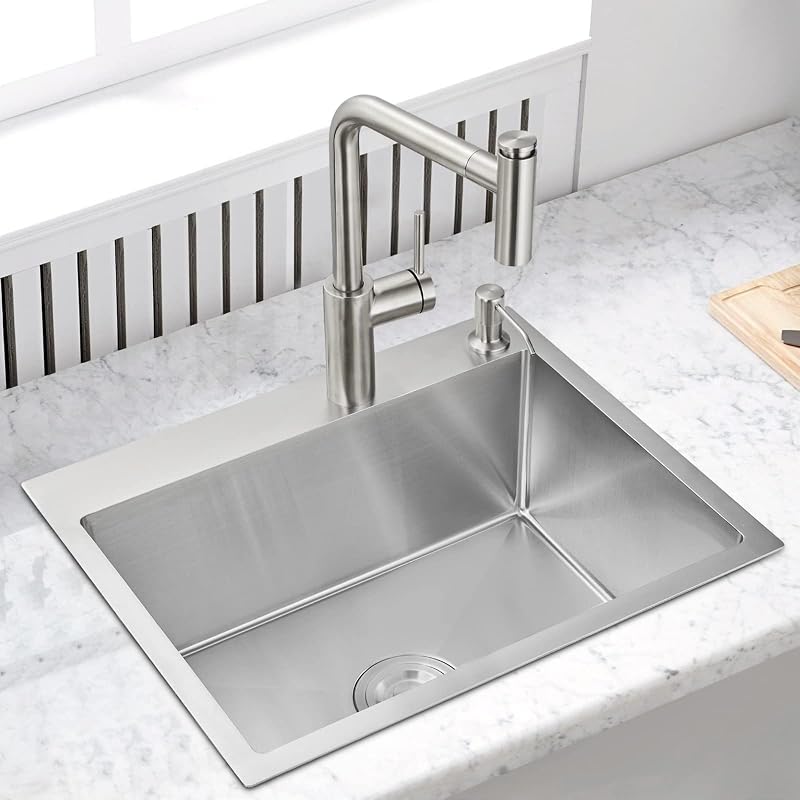 Fregadero cocina 23pulg acero inox utilitario