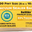 100 Bolsas Selladoras Vacío 6x10pulg Comp 33% Sin BPA