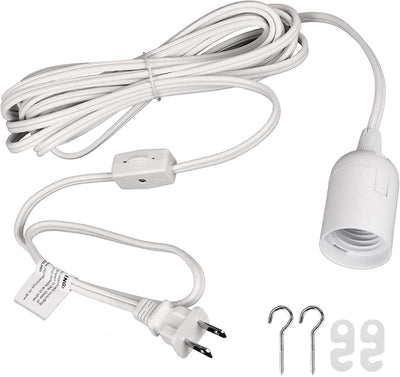 Cable extensión linterna colgante con interruptor E26 blanco