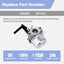 Kit carburador comp 5-7HP motor arado Troy Intek