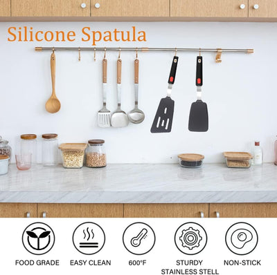 2 Pzas Espátulas Silicón Resistentes 600°F Cocina