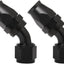 Manguera PTFE codo giratorio aluminio negro 2 Pzas