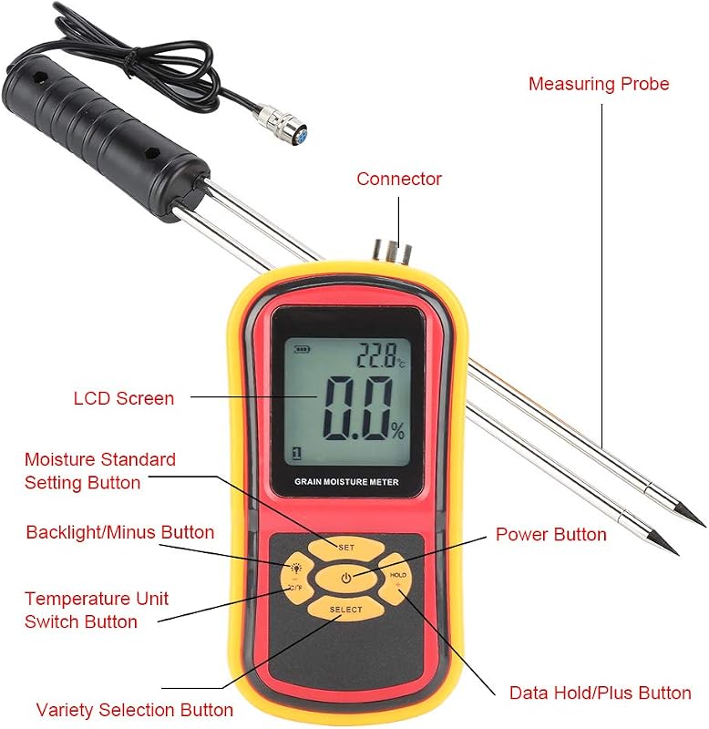 Medidor temperatura arroz trigo maíz frijol LCD