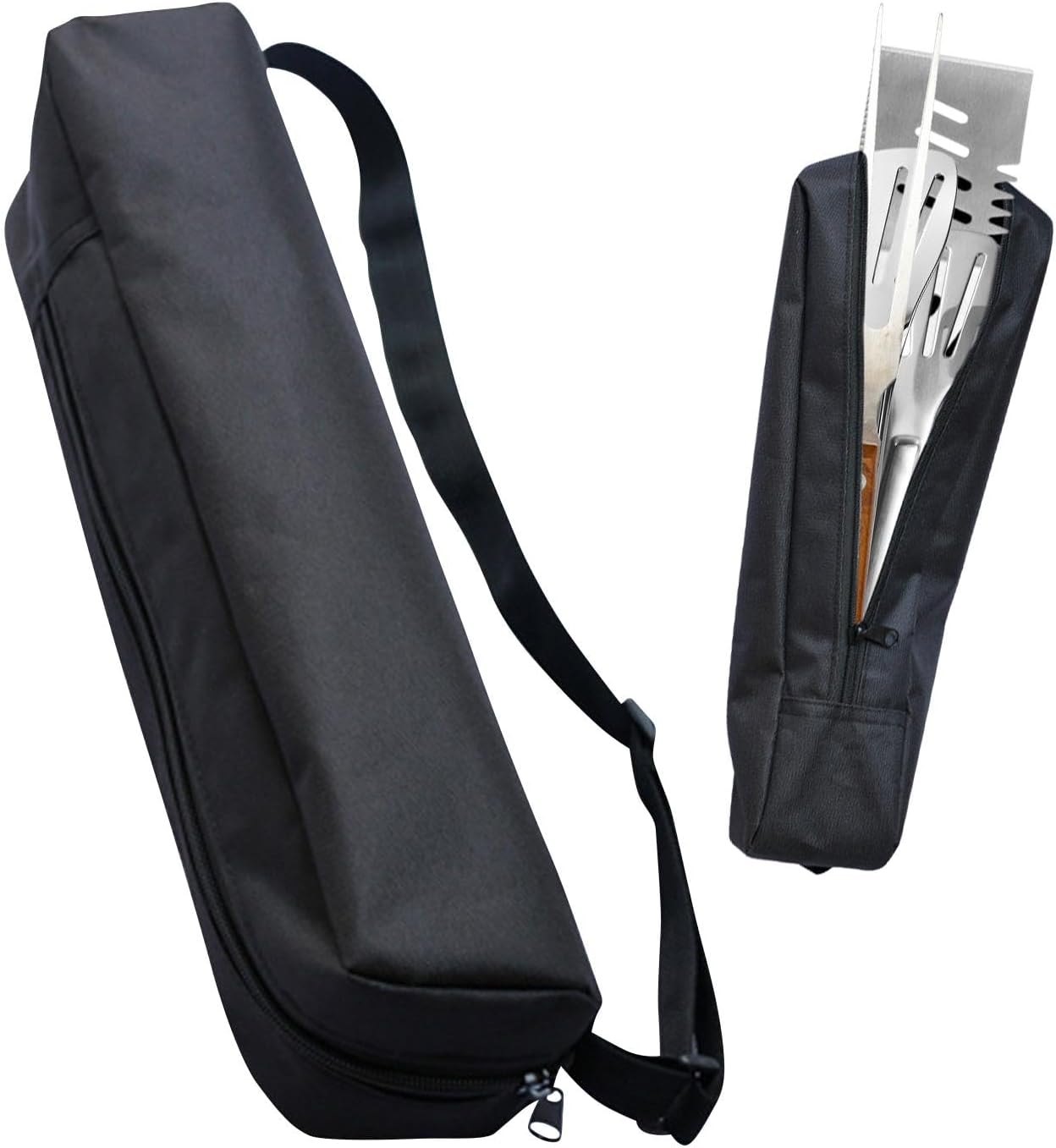 Bolsa utensilios para asar plegable color negro