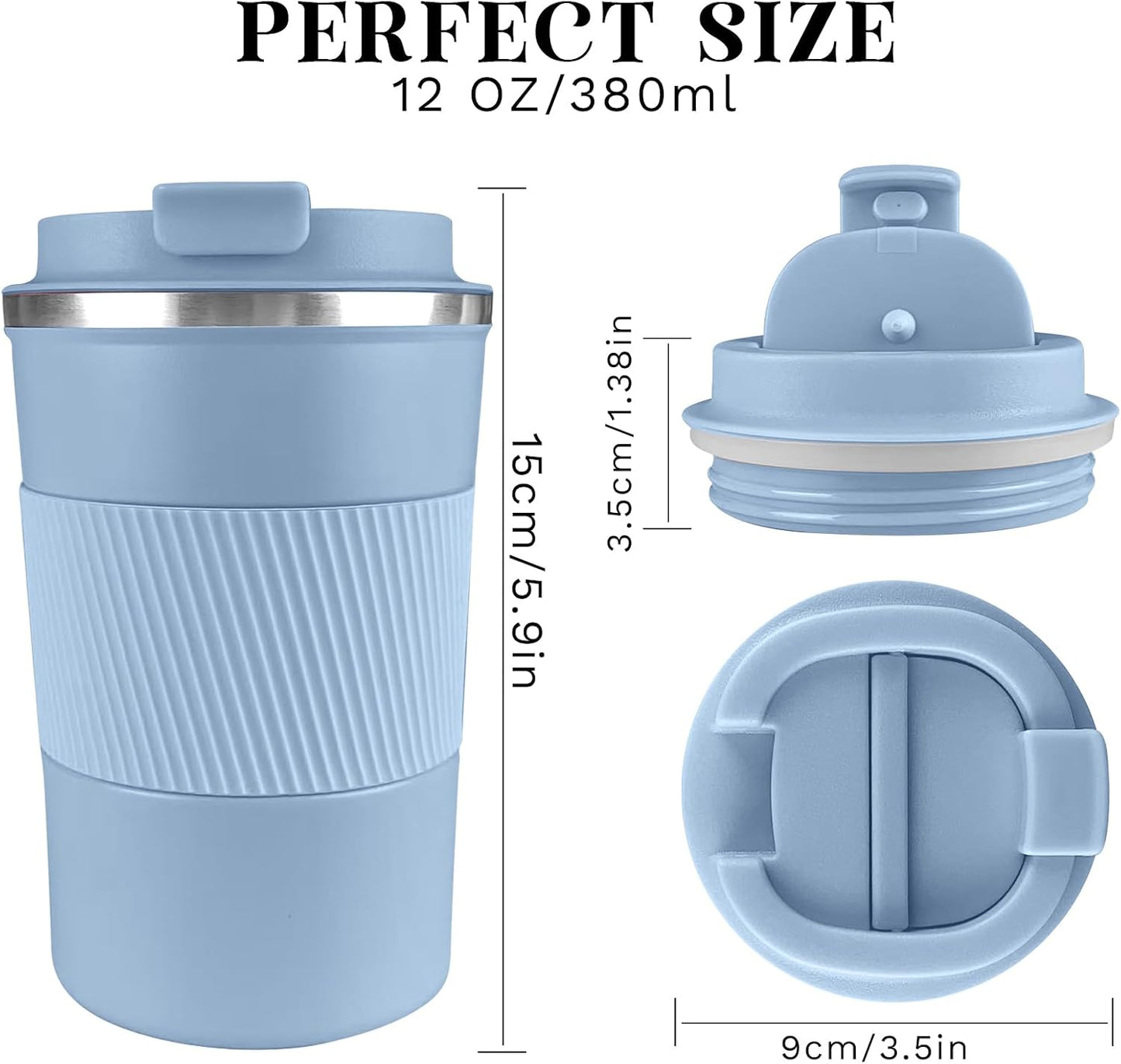 Taza café térmica acero inox a prueba de fugas portátil