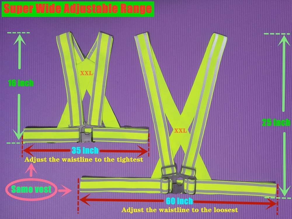 Chaleco seguridad alta visibilidad XXL para correr