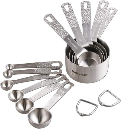 Set 5 Tazas y 6 Cucharas Medidoras Acero Inox
