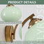 Aplique pared vintage cristal verde dorado cepillado set 2