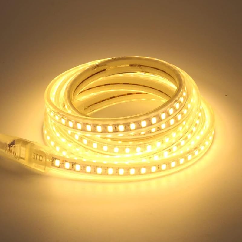 Tiras luces LED exteriores 16.4ft 110V IP67 3000K blanco