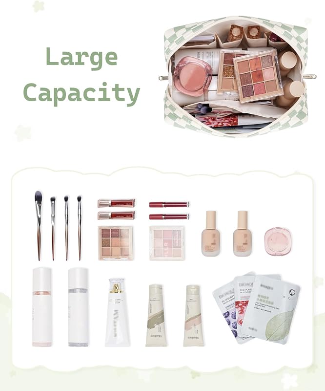 Bolsa maquillaje personalizada inicial G verde