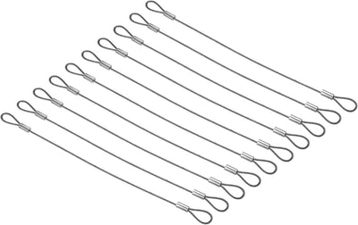 Cable seguridad 8pulg set 10 luces acero inox doble bucle dj