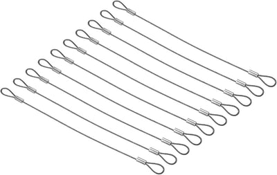 Cable seguridad 8pulg set 10 luces acero inox doble bucle dj