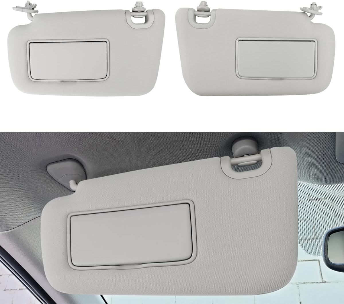 2 Pzas Vizor Solar para Nissan Sentra con Espejo