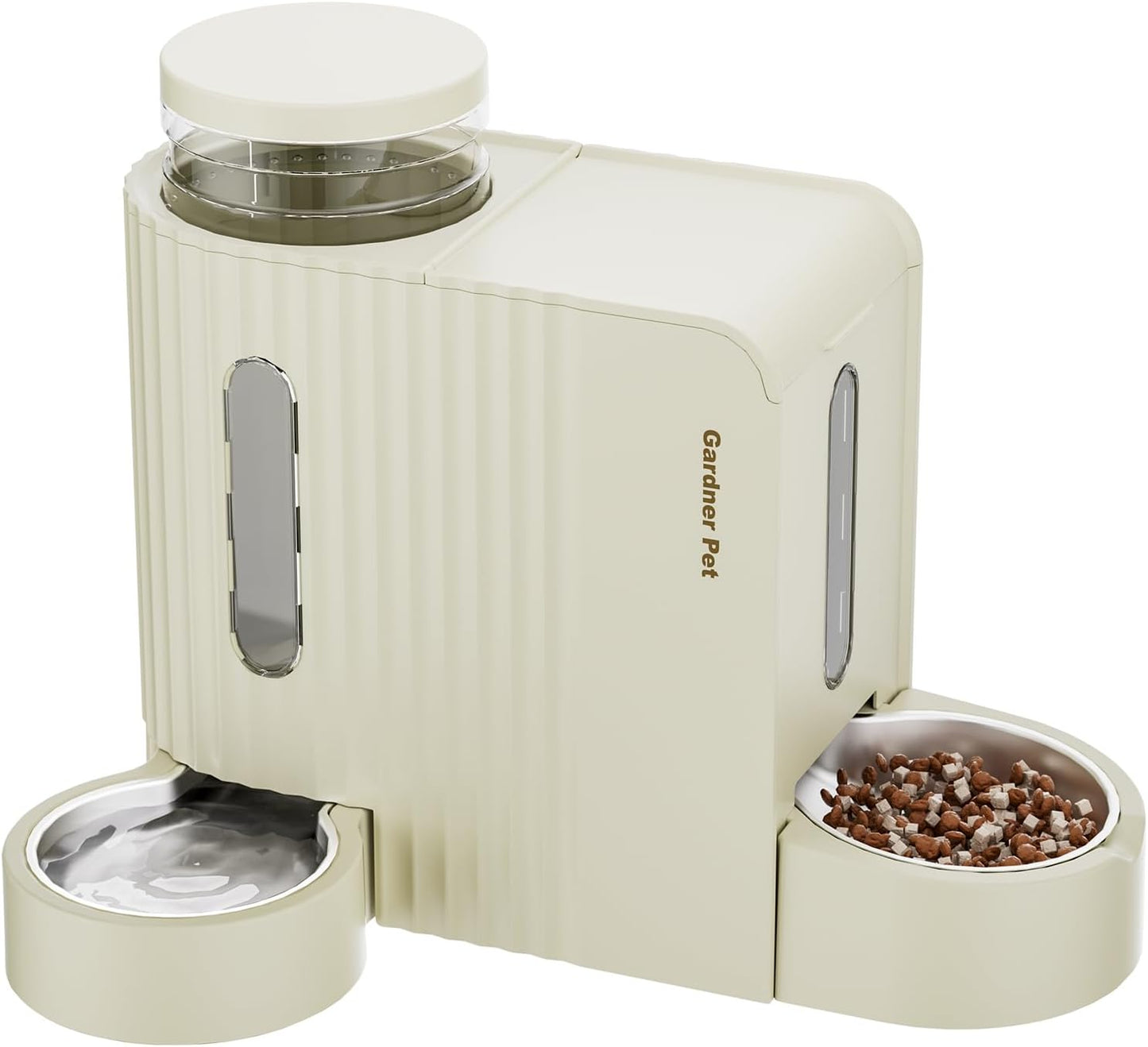 Comedero 2en1 para gatos 0.8gal y dispensador agua acero
