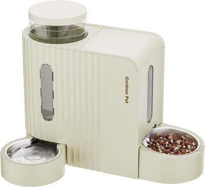 Comedero 2en1 para gatos 0.8gal y dispensador agua acero