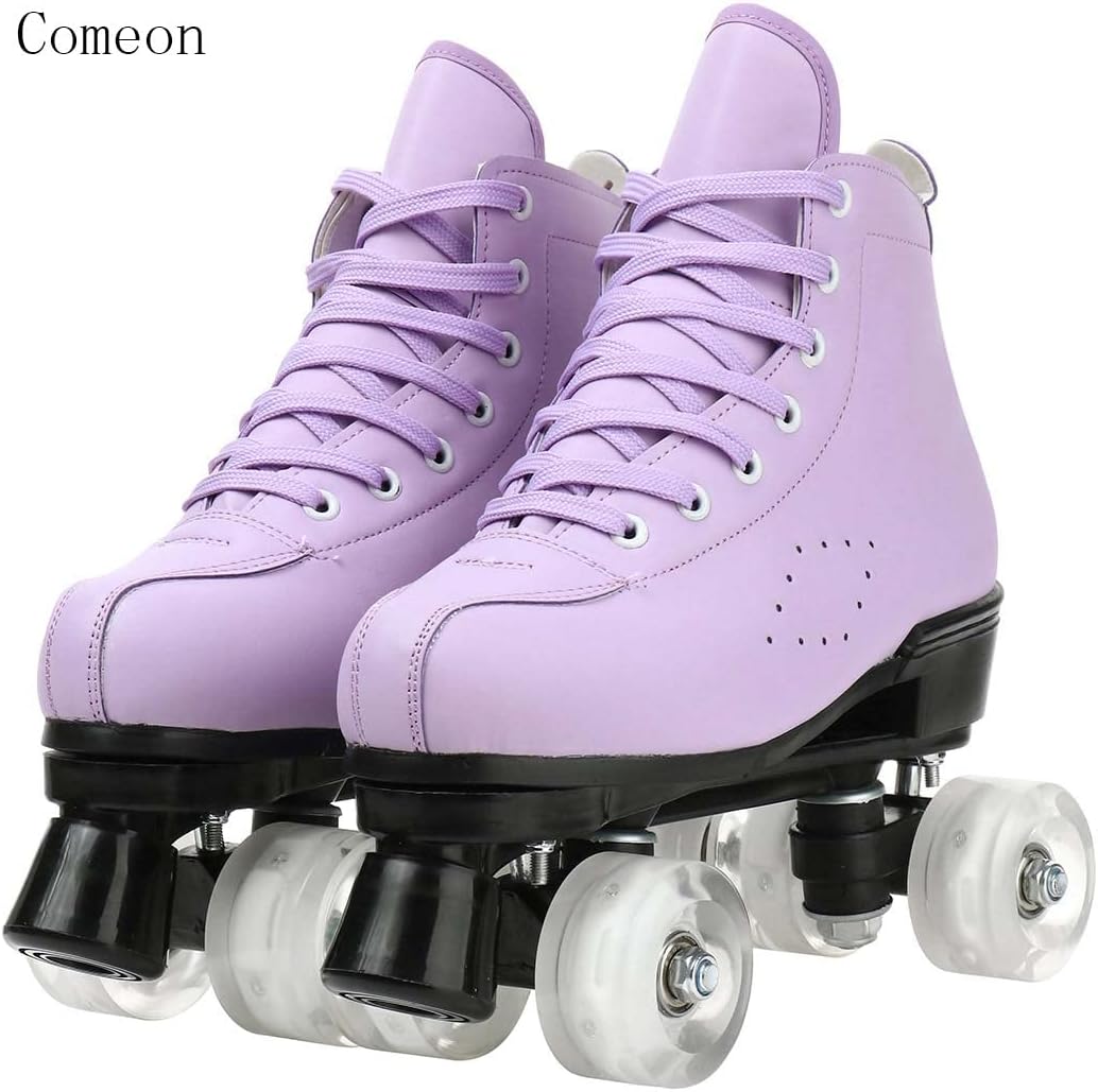Patines mujer 4 ruedas piel sintética interiores exteriores