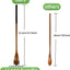 6 Cucharas Madera 9pulg Mango Largo Reutilizables