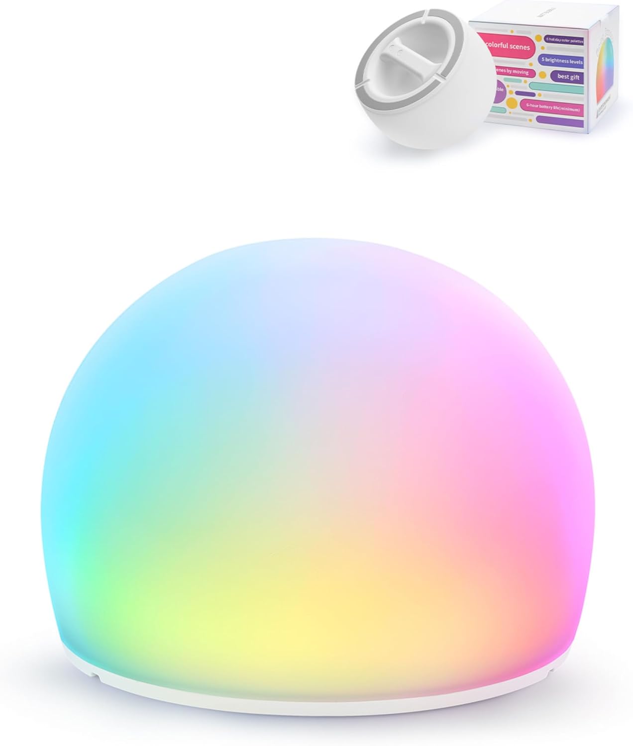 Luz nocturna para niños con 13 colores táctil ajustable