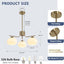 Lámpara colgante Sputnik dorada 3 luces cristal isla cocina