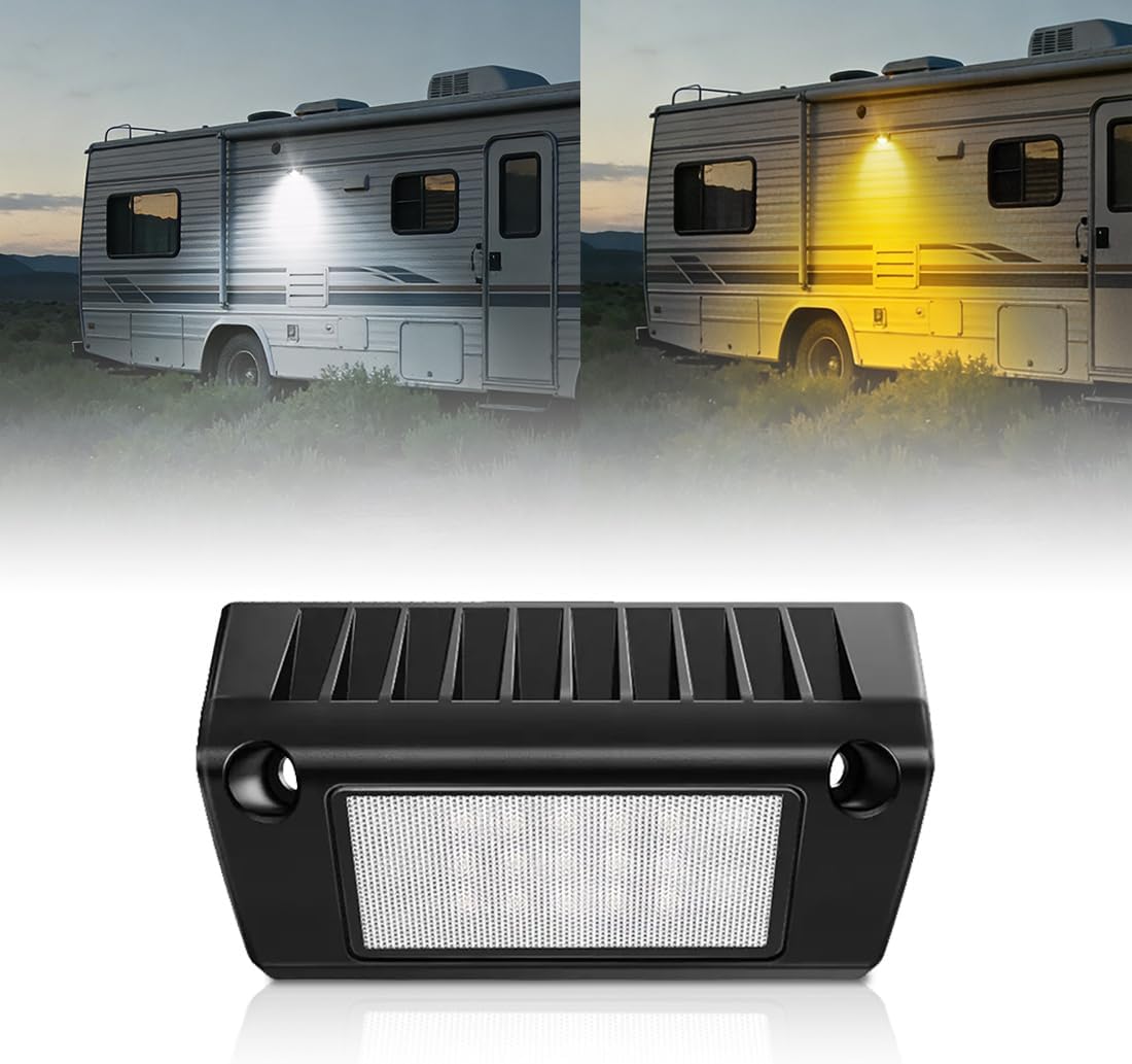 Luz LED exterior 5" 6000K 12V aluminio para caravana