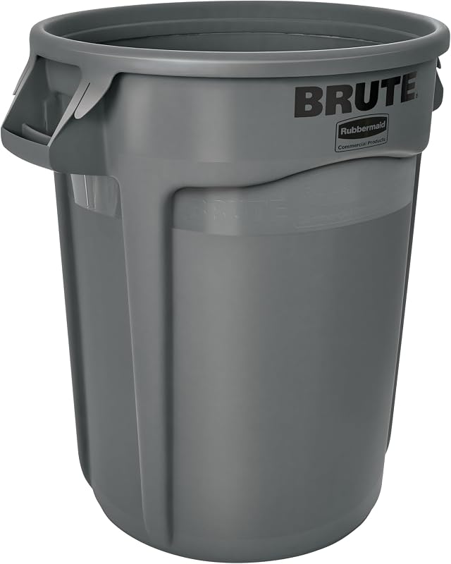 Bote basura redondo resistente 44gal color gris