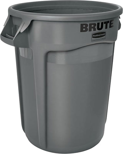 Bote basura redondo resistente 44gal color gris