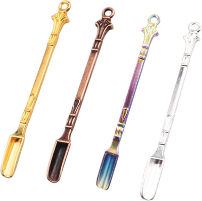 Mini cuchara metal para medicina colgante multicolor