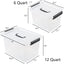 Caja plástico transparente con asa 6qt y 12qt 2 pzas