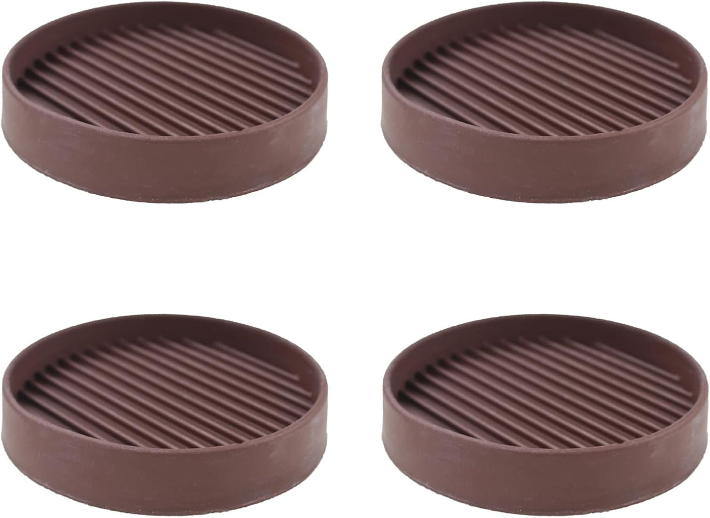Posavasos redondos 2pulg antideslizantes para muebles 4uds marrón