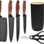 Set 6 Cuchillos Chef Acero Inox Mango Ergonómico